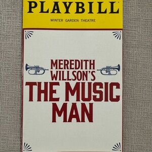 The Music Man NYC Broadway Opening Night Playbill Hugh Jackman Sutton Foster